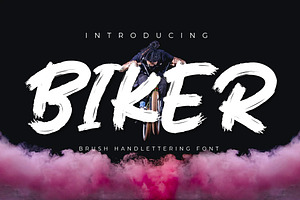 Biker - Brush Handwritten Font