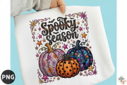 Preppy Spooky Season Pumpkin PNG, a Seasonal Illustration by designcity5 (Thumbnail 1 of 4)
