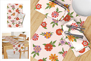 Retro Floral Patterns Collection, a Pattern Graphic by Viaireshop (Thumbnail 4 of 5)