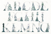 Watercolor winter forest., a Decorative Illustration by TaPilipa (Thumbnail 2 of 9)
