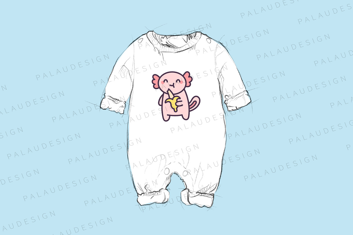 Kawaii Axolotl Jungle Adventure, a Seasonal Illustration by Palau (Photo 5 of 12)