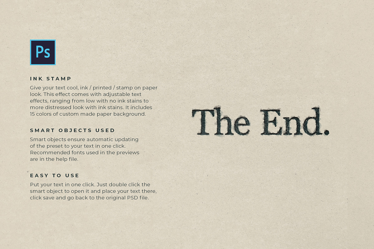 INK STAMP Distressed Text PSD Effect, a Preset Add-On by velvetmade.designs (Photo 10 of 10)