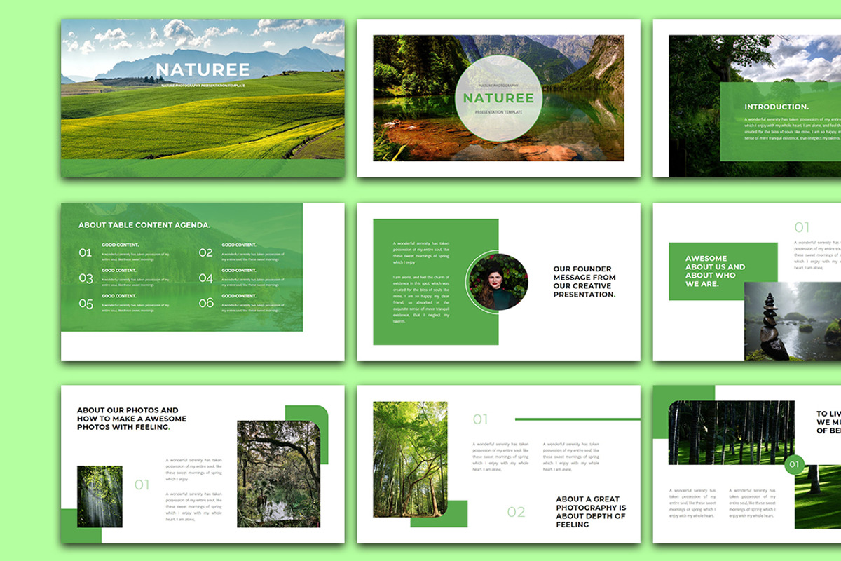 Naturee - Naturee PowerPoint, a Presentation Template by Raseuki (Photo 3 of 6)