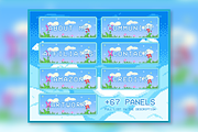 74x Sky Pixel Panels for Twitch, an Illustration by Custom Fonts & Patterns (Thumbnail 7 of 7)