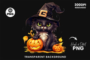 Halloween Black Cat Clipart Bundle, a Seasonal Illustration by Creative Arslan (Thumbnail 8 of 9)