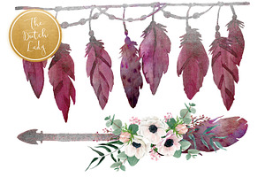 Beautiful Bohemian Clipart Set