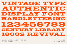 Vintage Western Woodcut Font