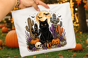 Black Cat Halloween PNG,Desert, a Seasonal Illustration by Libby Wishes (Thumbnail 3 of 3)