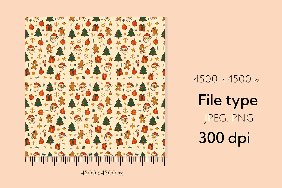 Christmas Pattern, a Pattern Graphic by Casa Mandarina (Photo 2 of 6)