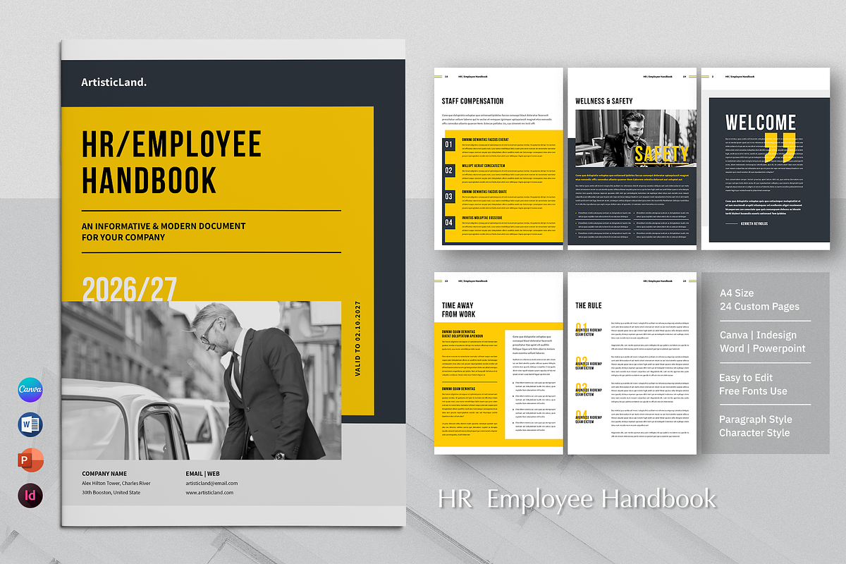 HR / Employee Handbook, a Brochure Template by ArtisticLand (Photo 3 of 7)