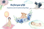 Set of watercolor newborns., a Person Illustration by Watercolor arts (Thumbnail 1 of 10)