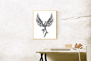 6 Phoenix Tribal Tattoos, a Pattern Graphic by Natsuhisui (Thumbnail 4 of 5)