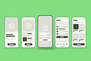 Modern Mobile App UI UX Wireframe, a Wireframe Template by MightyDesign (Thumbnail 1 of 7)