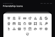 Friendship icons, an Outline Icon by Wencory (Thumbnail 1 of 2)