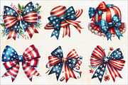 Watercolor 4th of July Coquette Bow, an Illustration by SVGArt (Thumbnail 5 of 8)