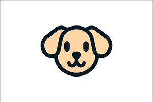 Clean Vector Dog Face Icon, a Branding & Logo Template by Vectorium Studio
