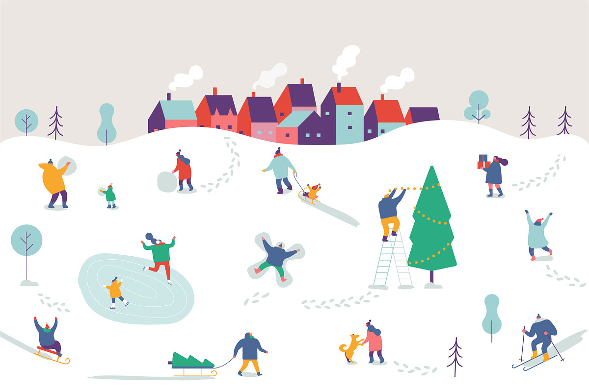Winter holidays vector set, a Decorative Illustration by Vector_Art