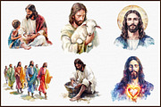 Jesus Christ Clipart PNG, an Illustration by Sublimation Artist (Thumbnail 3 of 6)