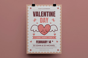 Valentines Day Poster Flyer, a Flyer Template by MightyDesign