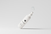 White Plastic Spray Bottle Mockups, a Packaging Mockup by MockupFree.Net (Thumbnail 3 of 7)