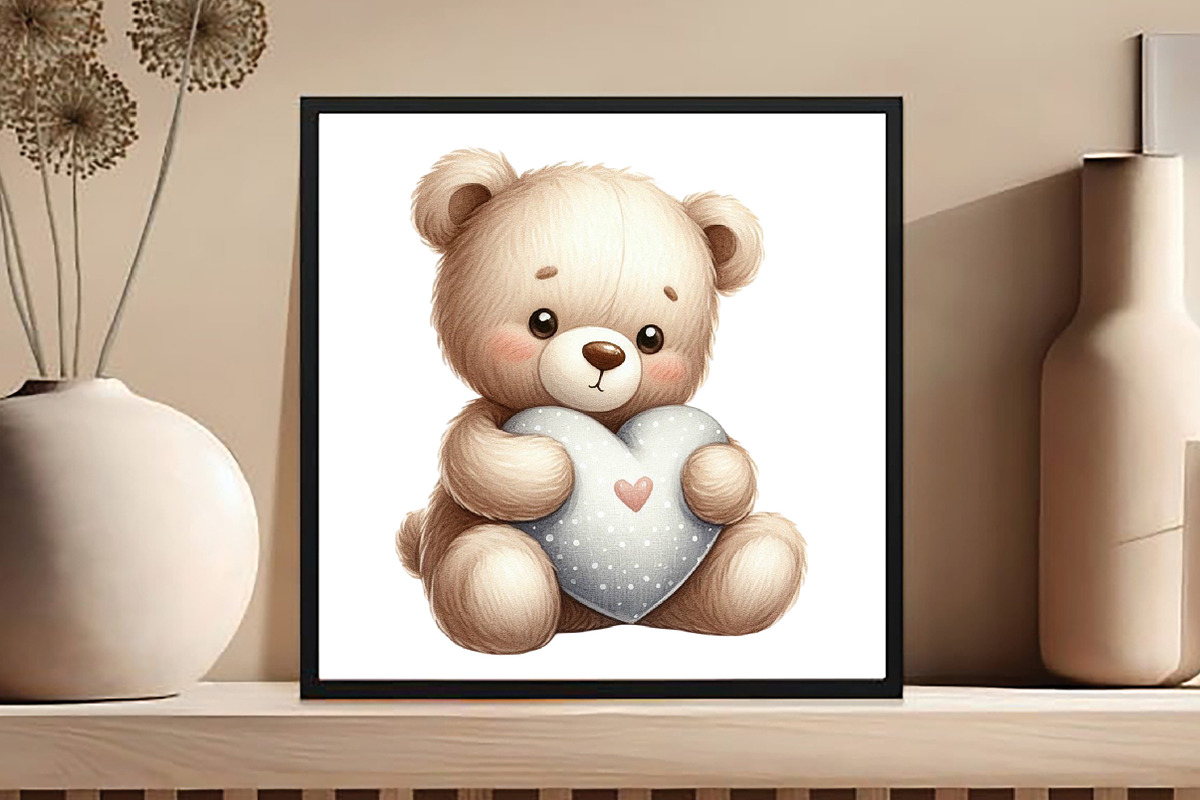 Nursery Teddy Bear Boho Clipart, an Illustration by DreamCafeArt (Photo 4 of 5)