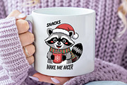 Christmas Raccoon Snacks Quote PNG, an Illustration by Daily.Designs (Thumbnail 5 of 5)
