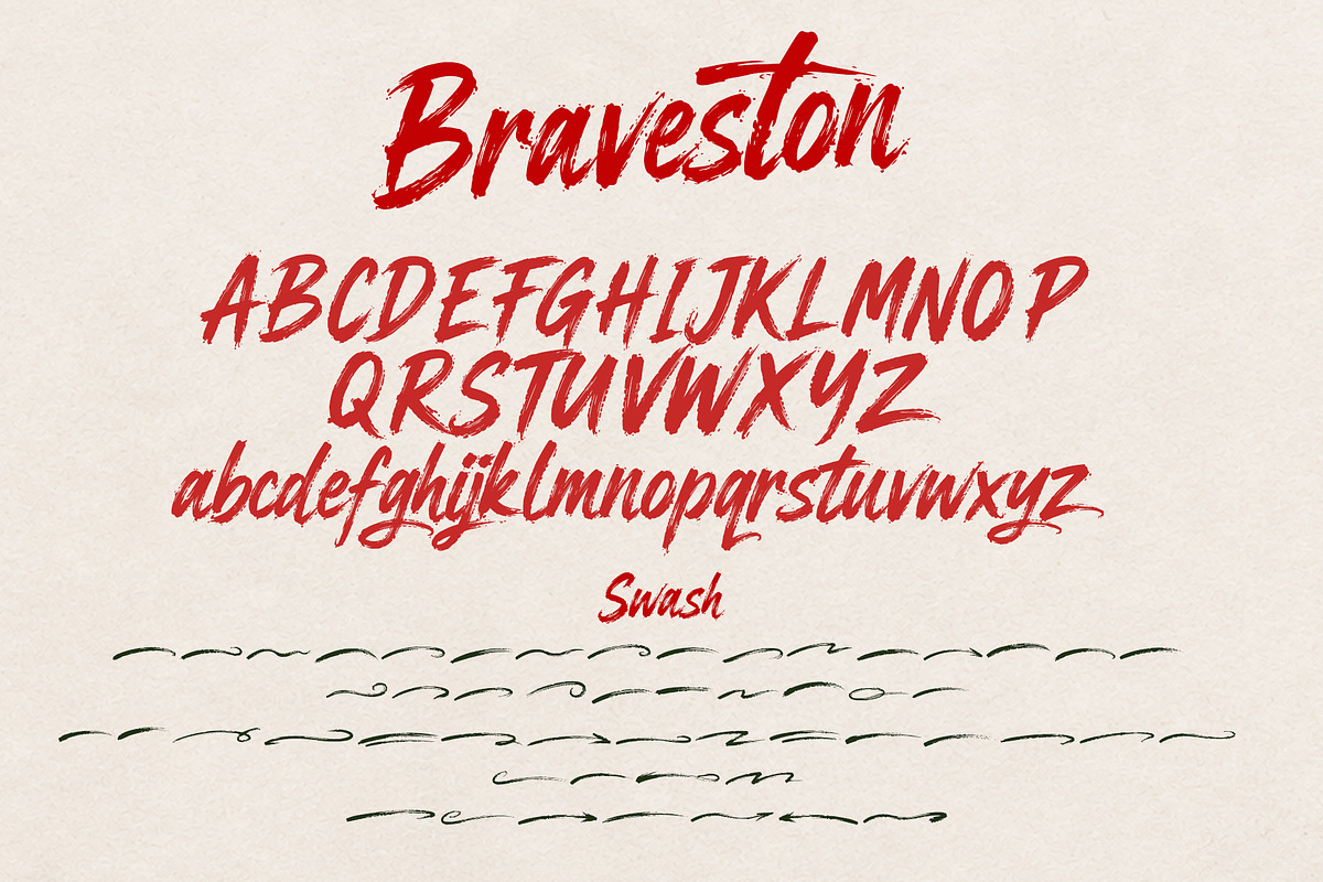 Braveston – Brush Script Font, a Script Font by cocodesign (Photo 7 of 7)