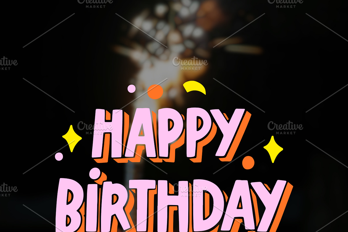Happy Birthday Text with Stars and H, a Holiday Photo by idea_design (Photo 7 of 10)