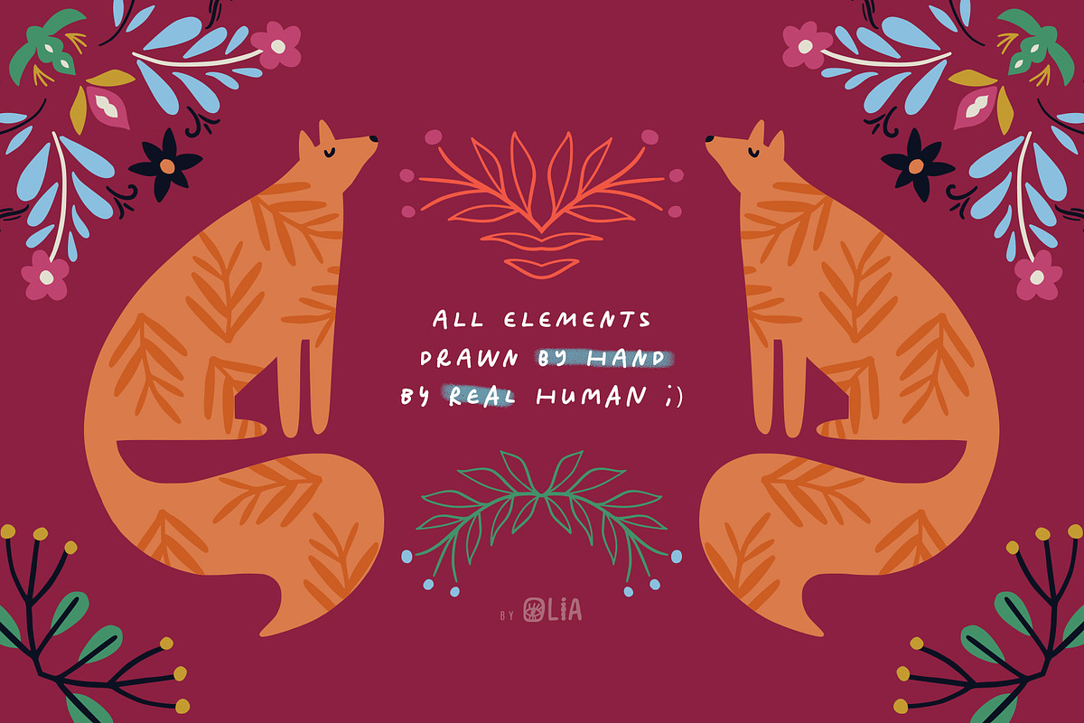Ornate Christmas | floral clipart, an Illustration by Olia (Photo 13 of 14)