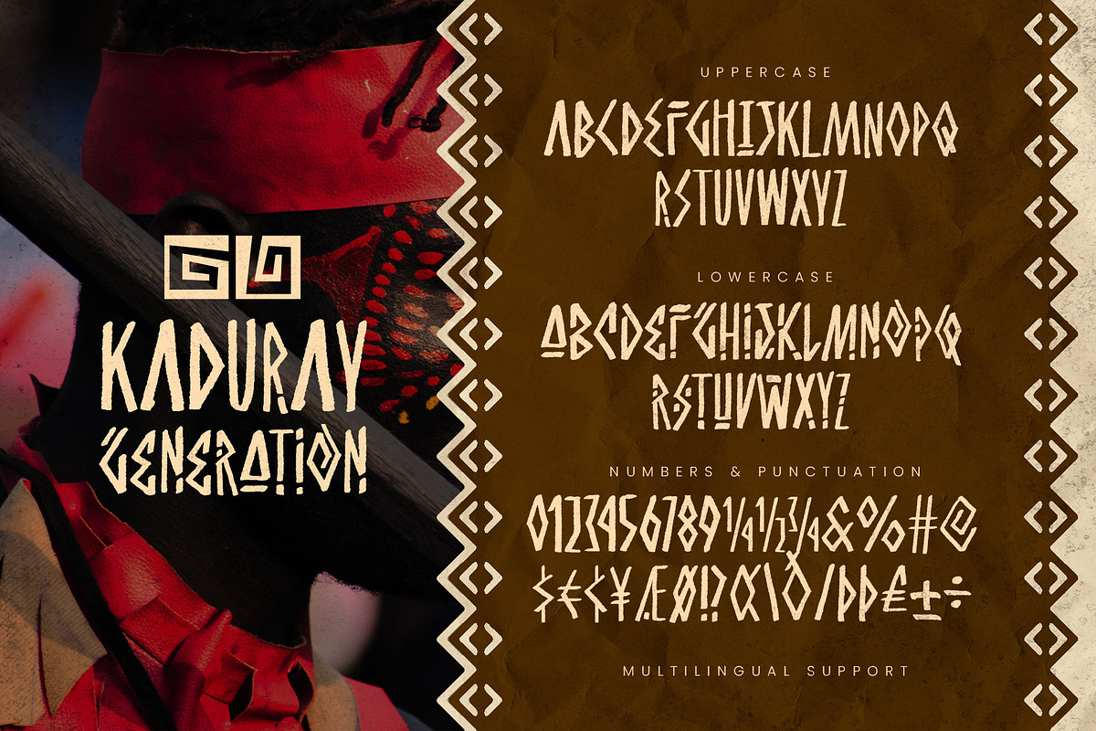 Burowai - Tribal Font, a Font by Arterfak Project (Photo 8 of 13)
