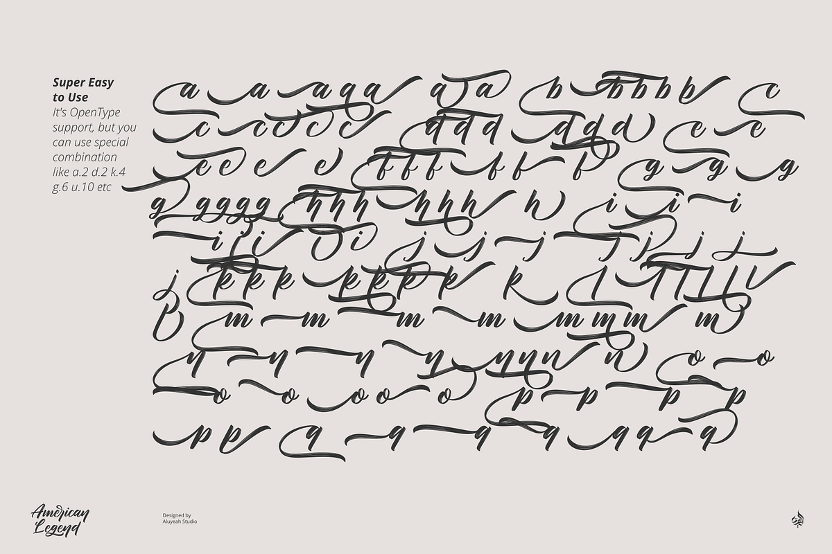 American Legend, a Script Font by Aluyeah Studio (Photo 13 of 14)