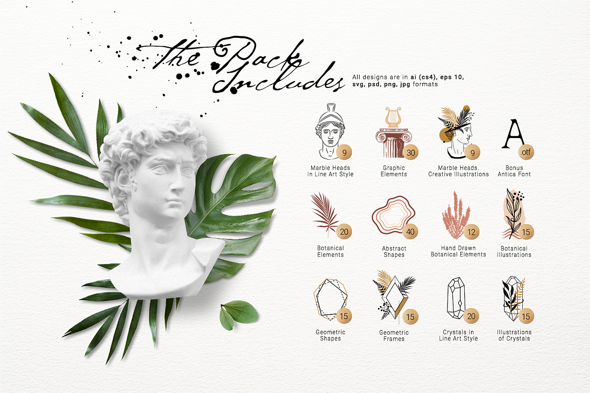 Antica. Aesthetic Logos Generator, a Branding & Logo Template by Cosmic Store (Photo 2 of 16)