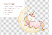 Unicorn World Watercolor Clipart, an Illustration by MockupWizard (Thumbnail 5 of 6)