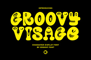 Groovy Visage Character Display Font, a Font by GroovyFontCo