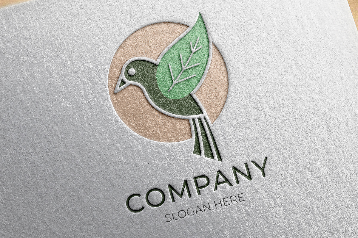 Green natural bird leaf logo, a Branding & Logo Template by Medianeka (Photo 1 of 3)