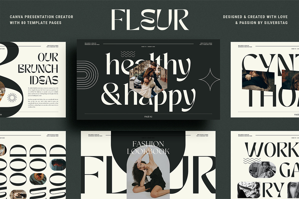 Fleur - Canva Presentation Creator, a Presentation Template by SilverStag Type Foundry (Photo 1 of 25)