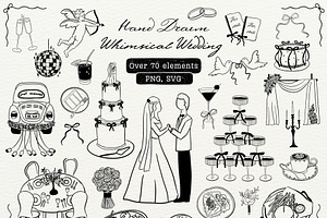 Whimsical Wedding Clipart Bundle