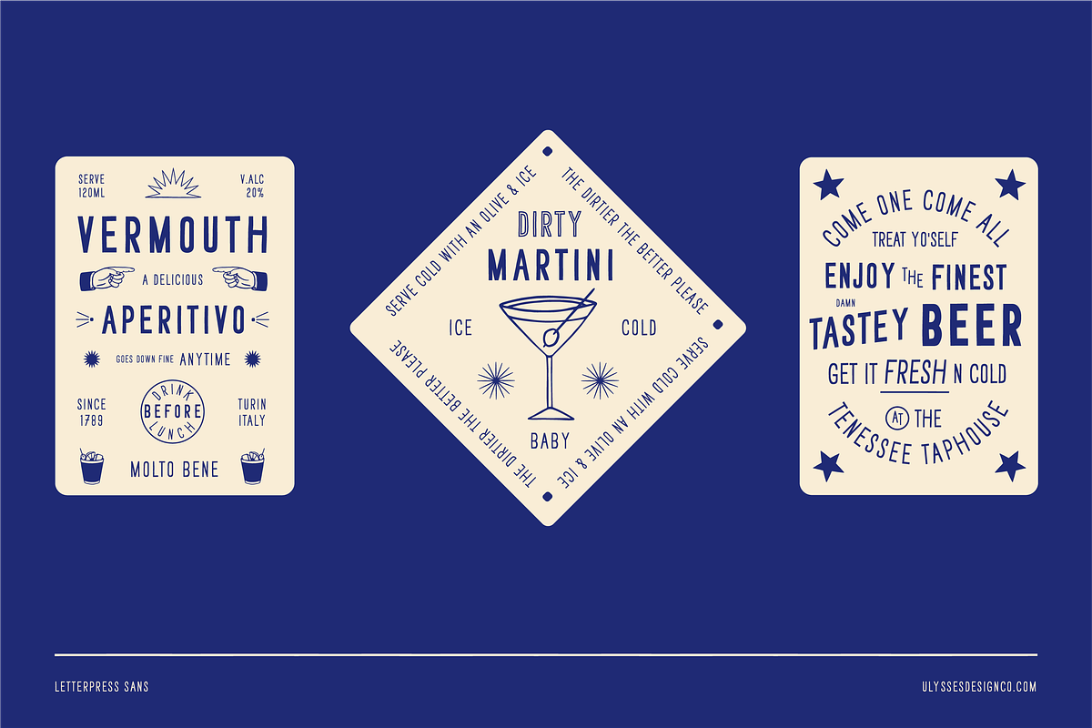Letterpress Sans, a Sans Serif Font by Ulysses Design Co (Photo 11 of 20)