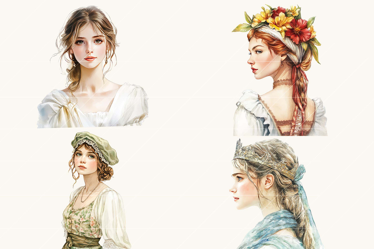 Watercolor Renaissance Lady, a Person Illustration by Design Scotch (Photo 6 of 8)