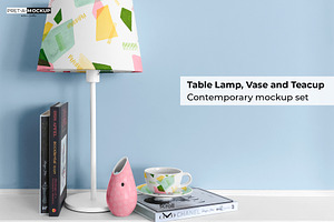 Lamp Vase Teacup Mockup
