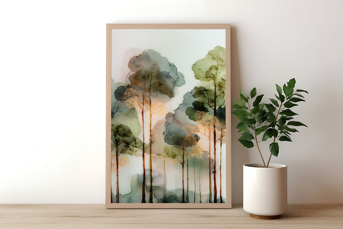 Watercolor Forest Illustration, a Decorative Illustration by Housui Patterns (Photo 6 of 12)