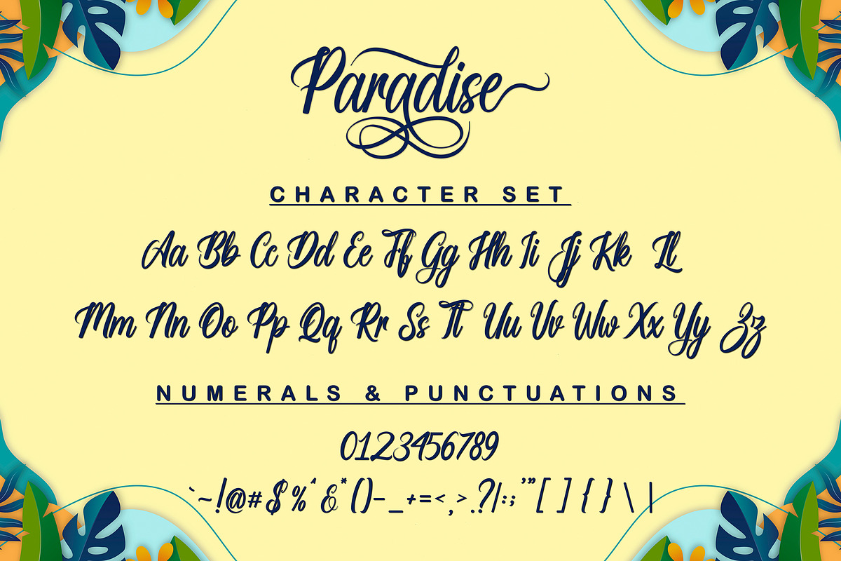Paradise | Handwriting Calligraphy, a Handwritten Font by Aveni Letter Type (Photo 11 of 14)
