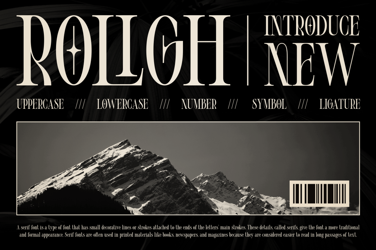Roligh - Classic Serif Typeface, a Serif Font by MaikoHatta (Photo 1 of 9)