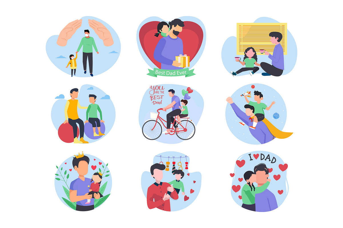 Father’s Day Vector Illustration, an Illustration by Vector Portal (Photo 4 of 7)