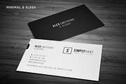 Sleek Minimal Business Cards, a Business Card Template by Galaxiya (Thumbnail 3 of 11)