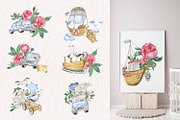 Watercolor transport, an Illustration by Love Watercolor Store (Thumbnail 7 of 9)