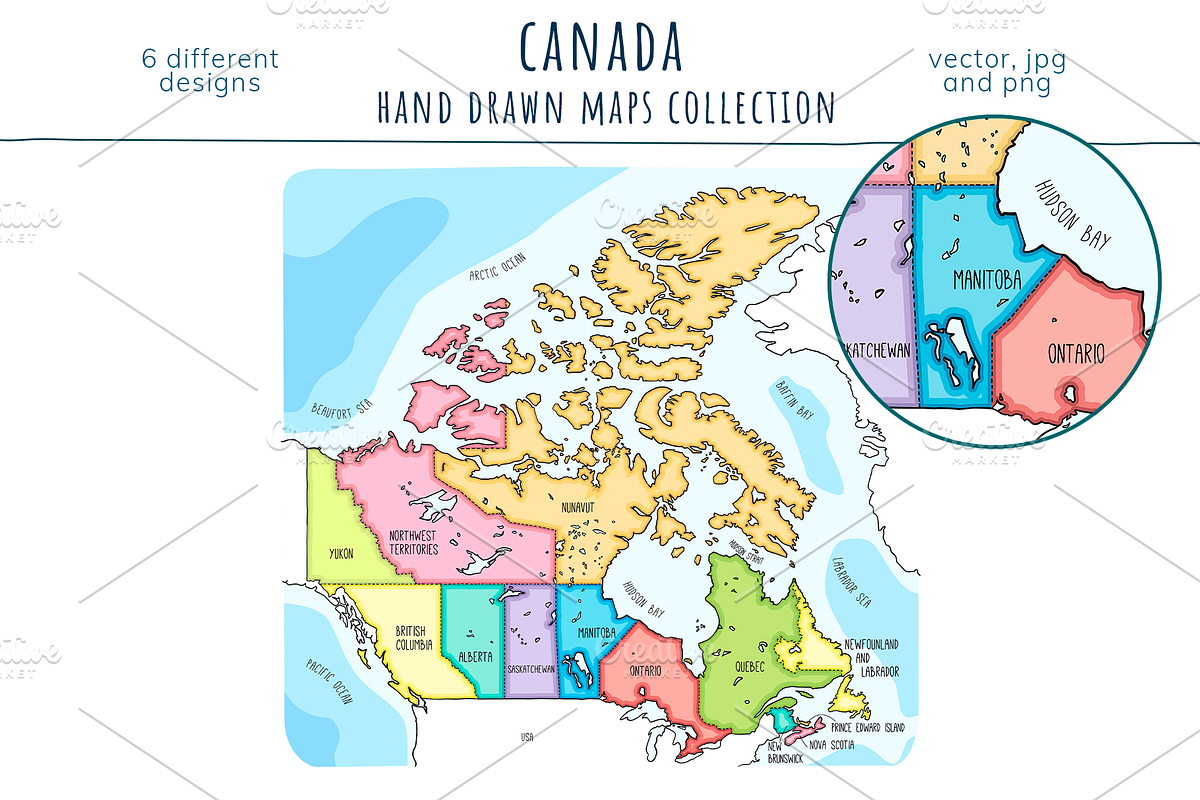 Canada Maps Collection, an Education Illustration by Illustrationsforteachers (Photo 7 of 7)