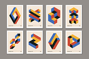 Retro Geometric Printable Wall Art, a Background Graphic by C Design Studio (Thumbnail 2 of 8)