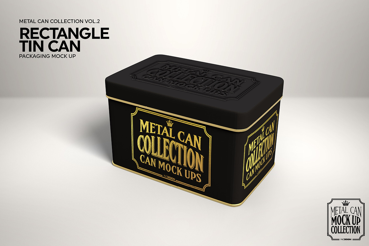 Rectangle Tin Can Mockup, a Packaging Mockup by INCDesign (Photo 4 of 5)