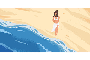 Girl with fear of new things concept, a Person Illustration by Good Studio